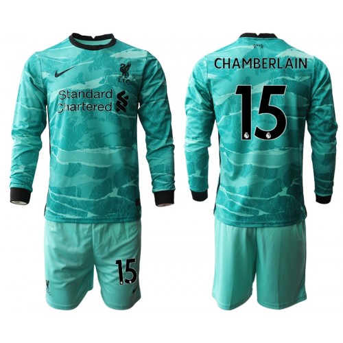 Liverpool Fodboldtrøjer Alex Oxlade-Chamberlain 15 Børn Udebanesæt 2020/21 Langærmet Liverpool Fodboldtrøjer Alex Oxlade-Chamberlain 15 Børn Udebanesæt 2020/21 Langærmet